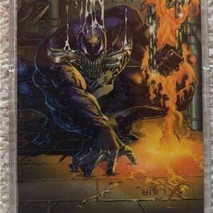 Dynamic Comic Art Print with Fiery Highlights